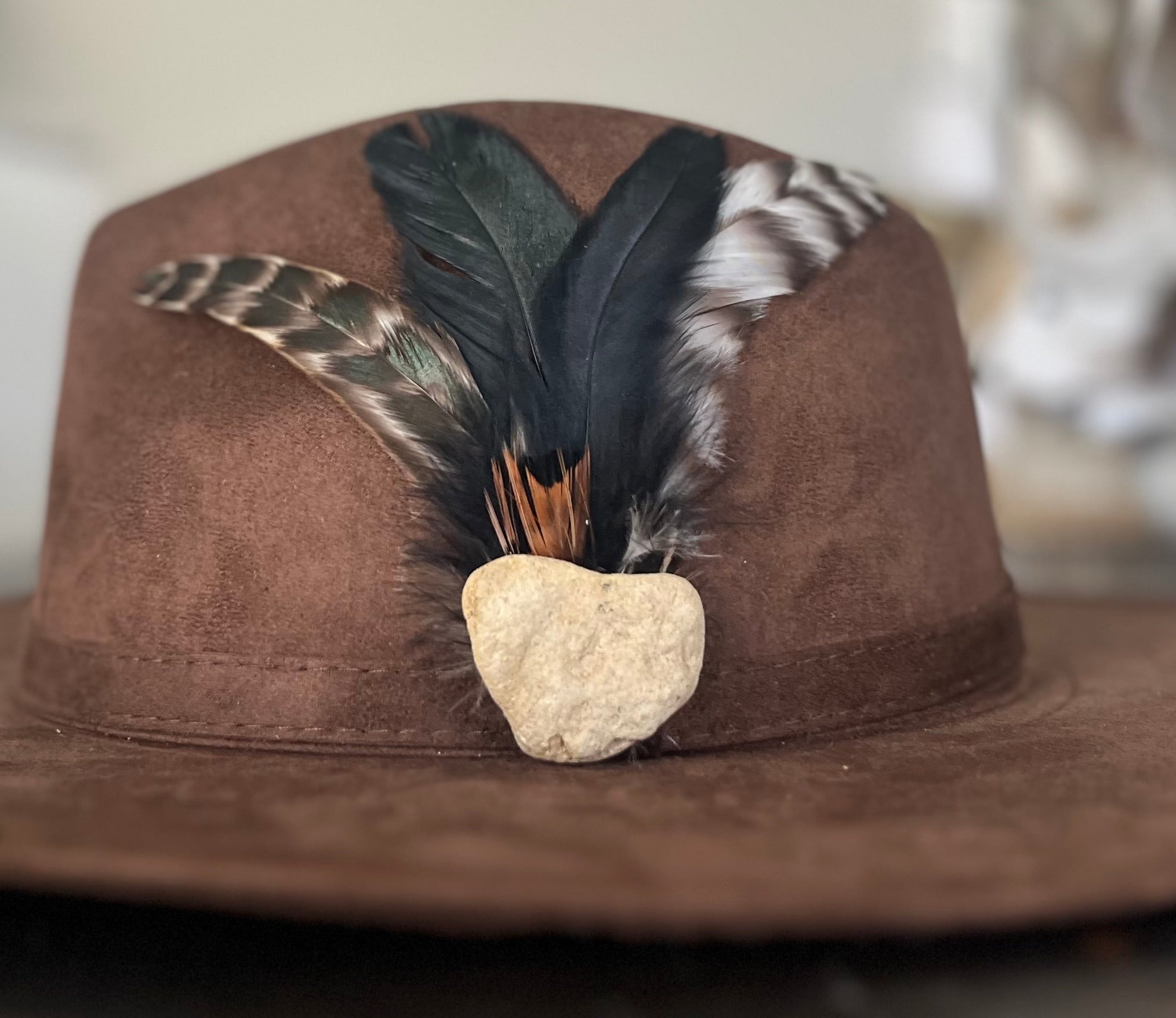 Heart Rock Hat Pin