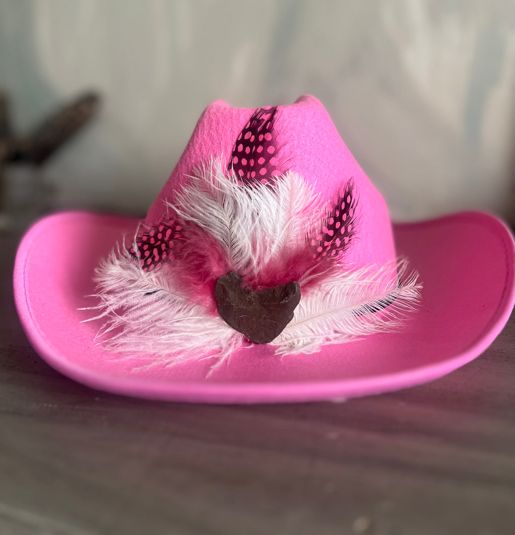 Heart Rock Kids Cowboy Hat | Feather Band