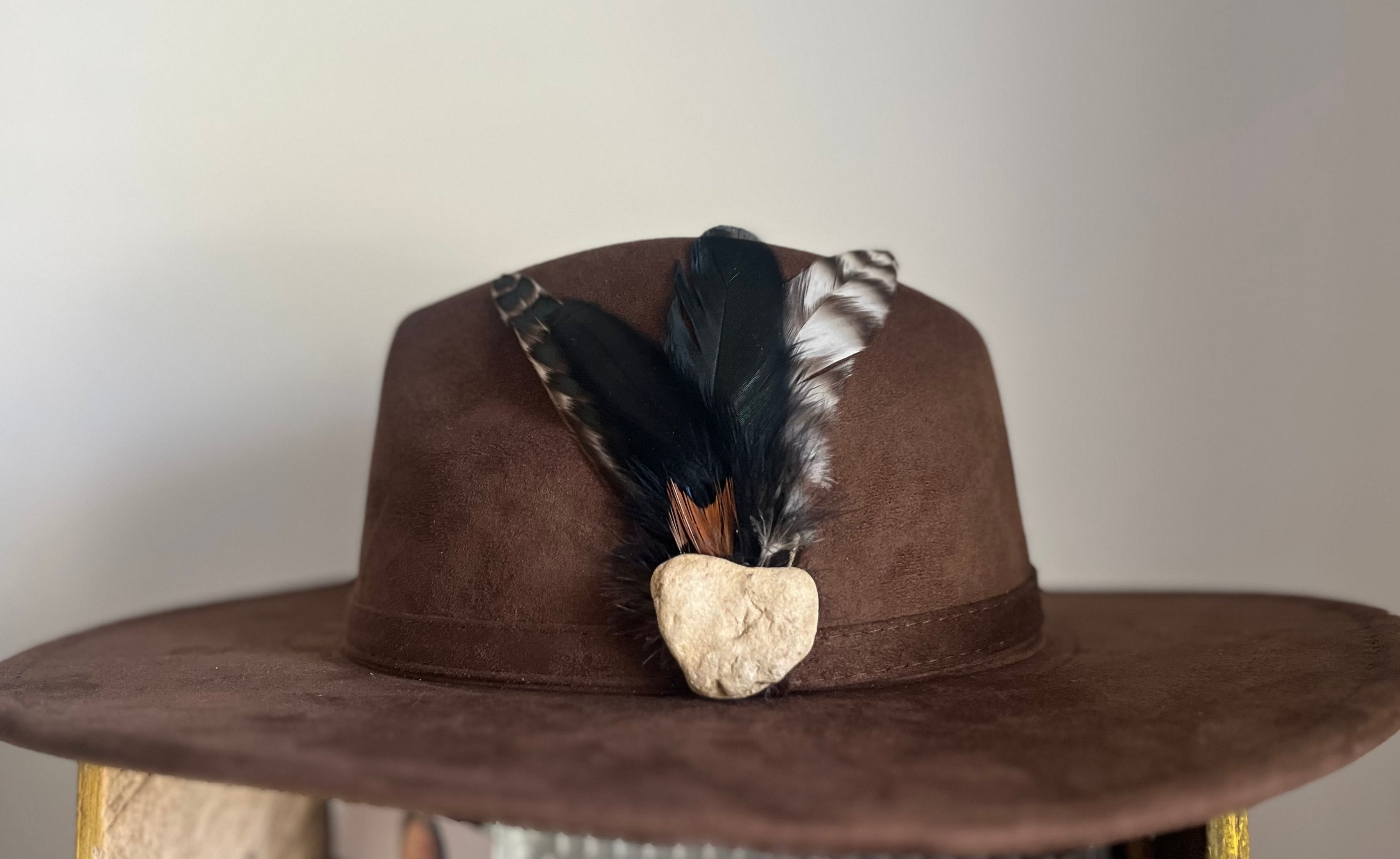 Heart Rock Hat Pin