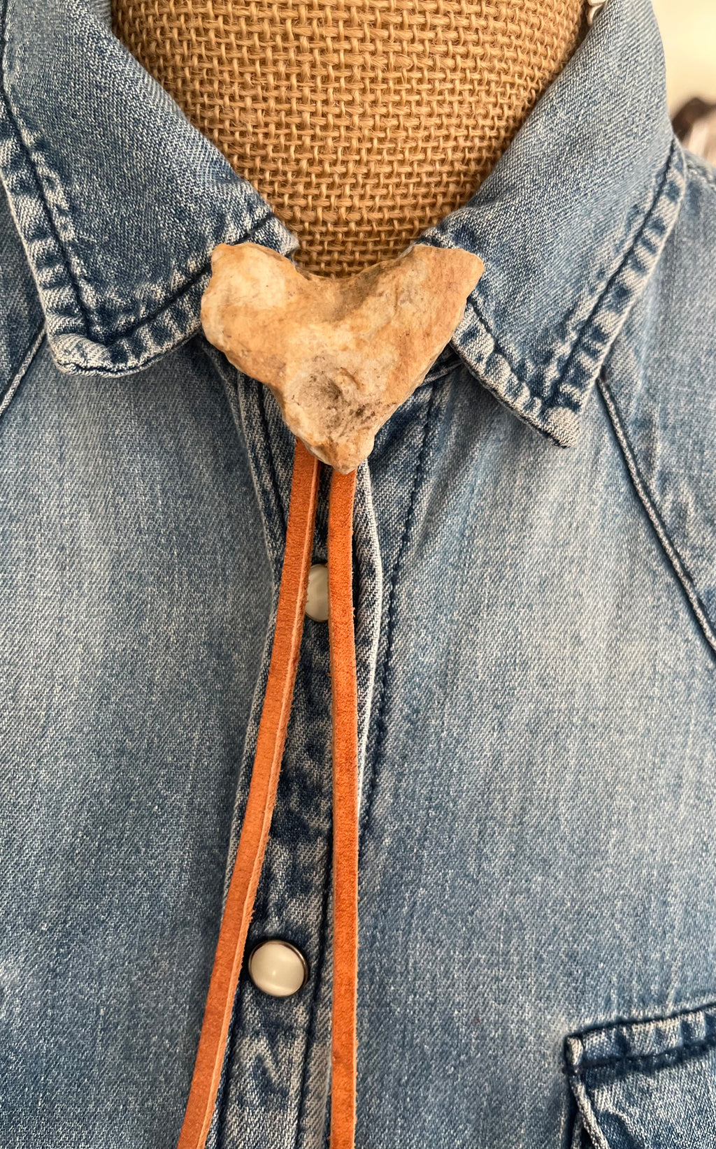 Heart Rock Bolo Tie