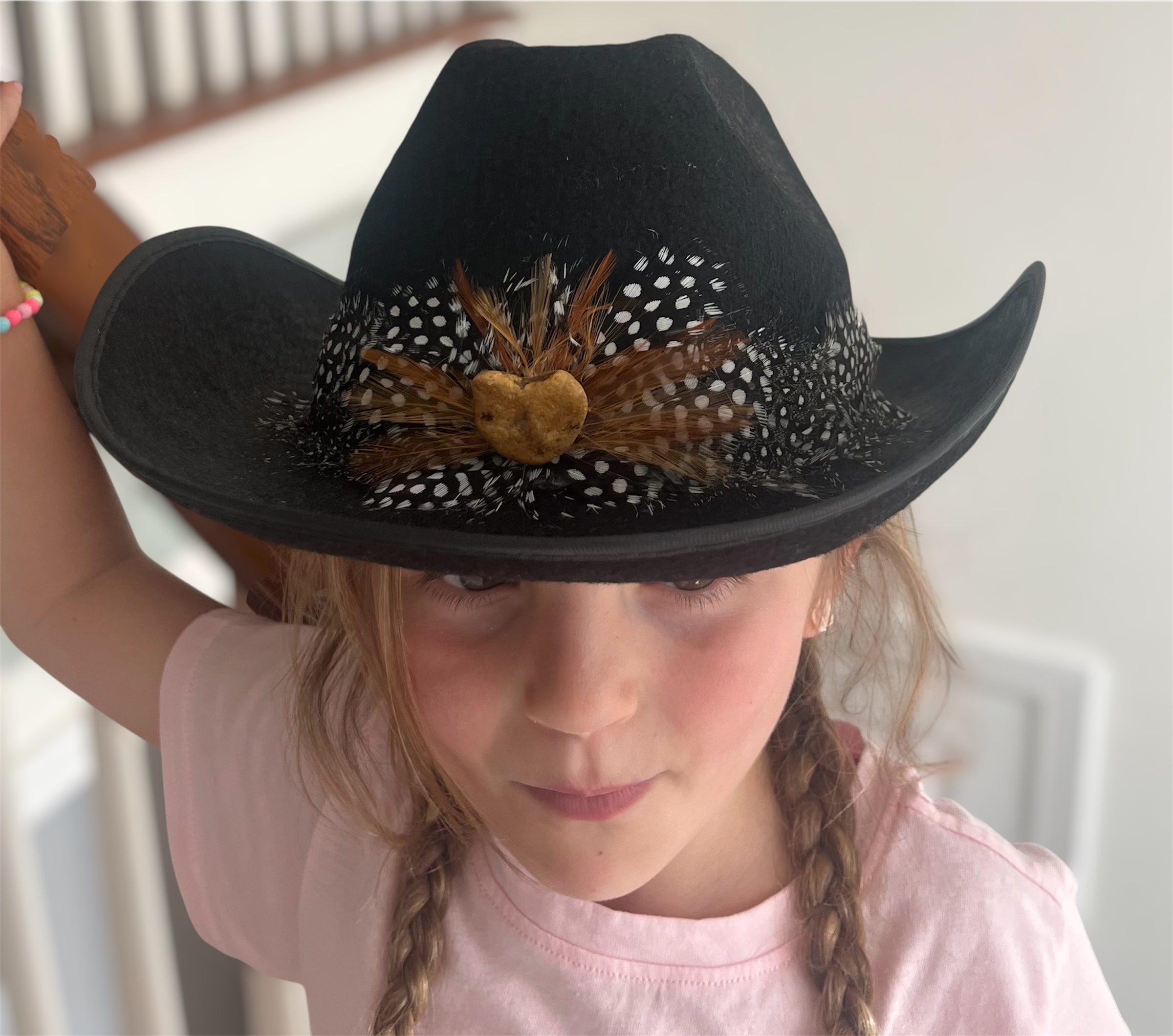 Heart Rock Kids Cowboy Hat | Feather Band