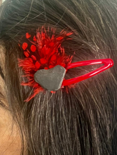 Heart Rock Barrette
