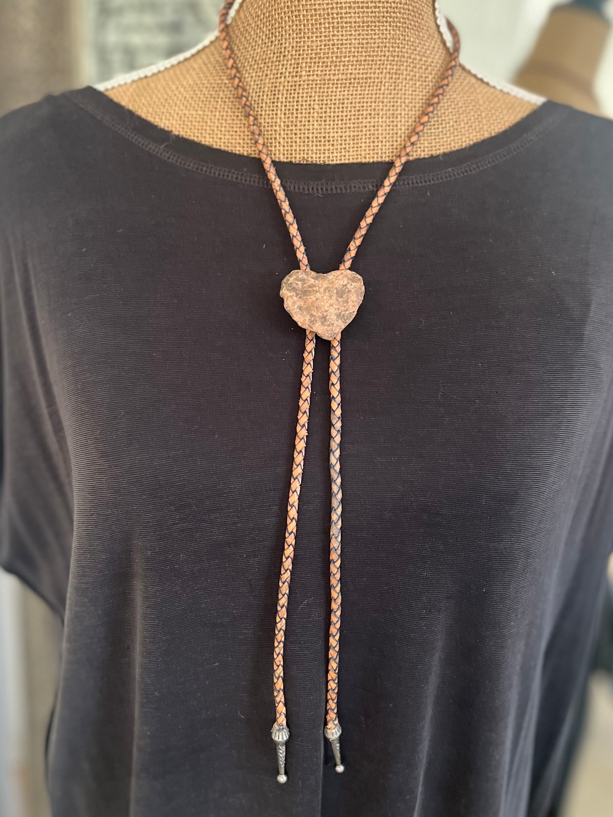 Heart Rock Bolo Tie