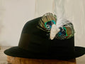 Heart Rock Feather Hat Pin