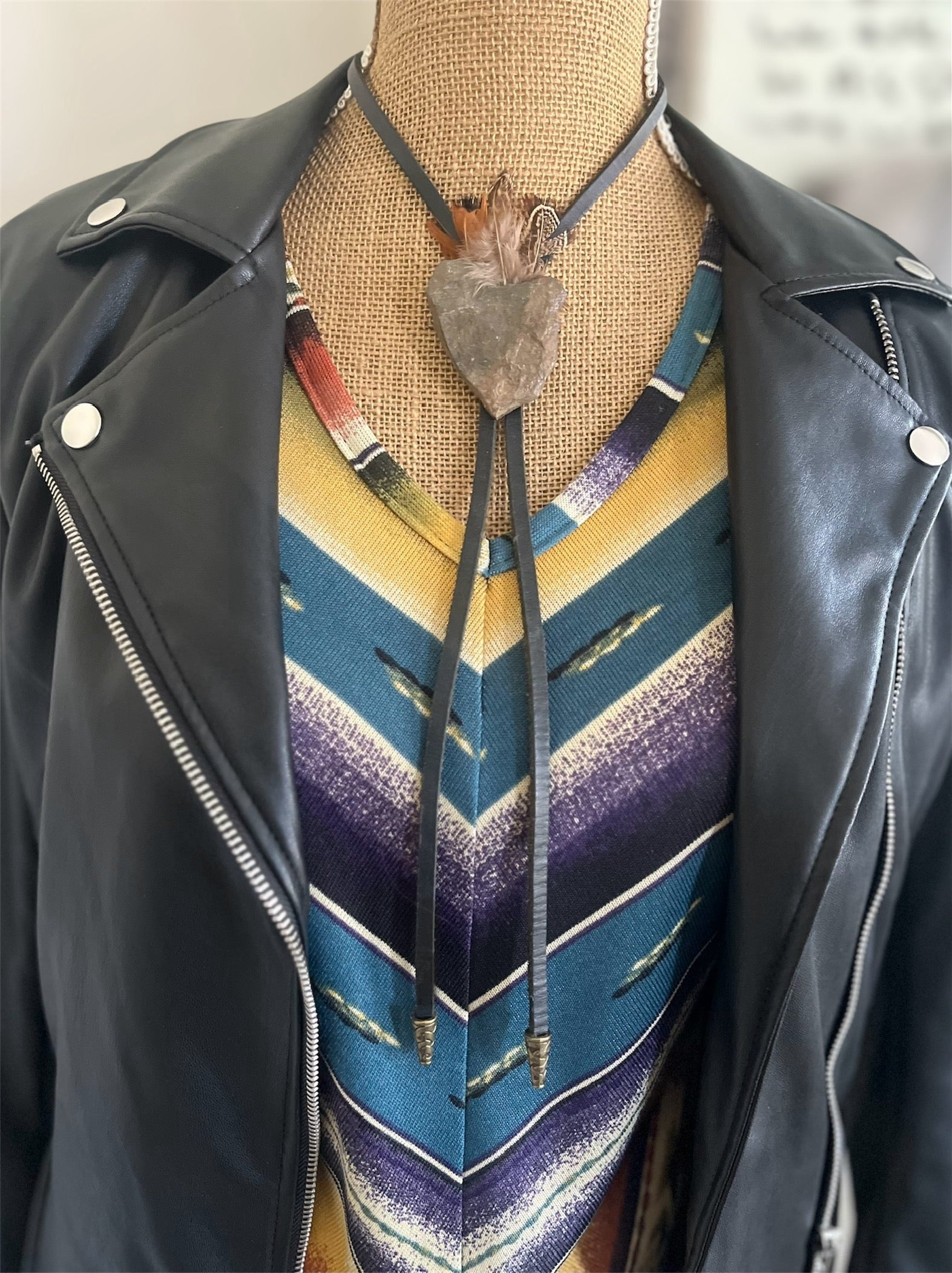 Heart Rock Bolo Tie