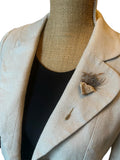 Heart Rock Feather Pin